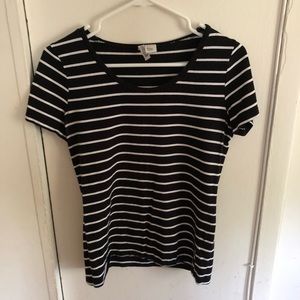 Black and White Striped Tee